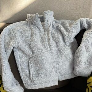 Cozy AthletaGirl Sherpa Jacket - Light Blue